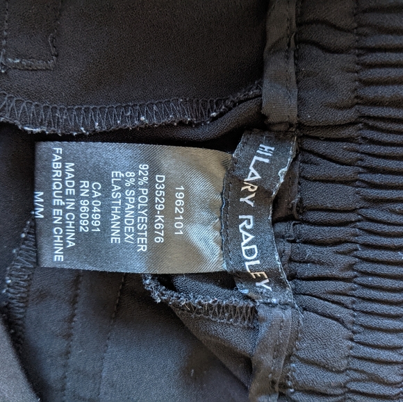 Hilary Radley Black Cropped Pants Medium - Picture 4 of 4